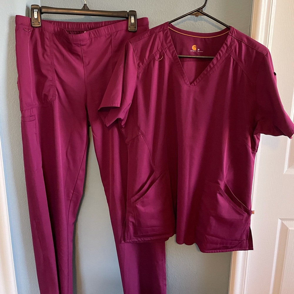Maroon/purple scrub set size medium